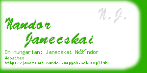 nandor janecskai business card